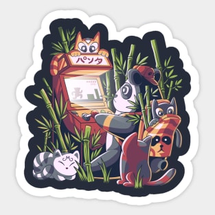 Gaming Panda with friends Sticker